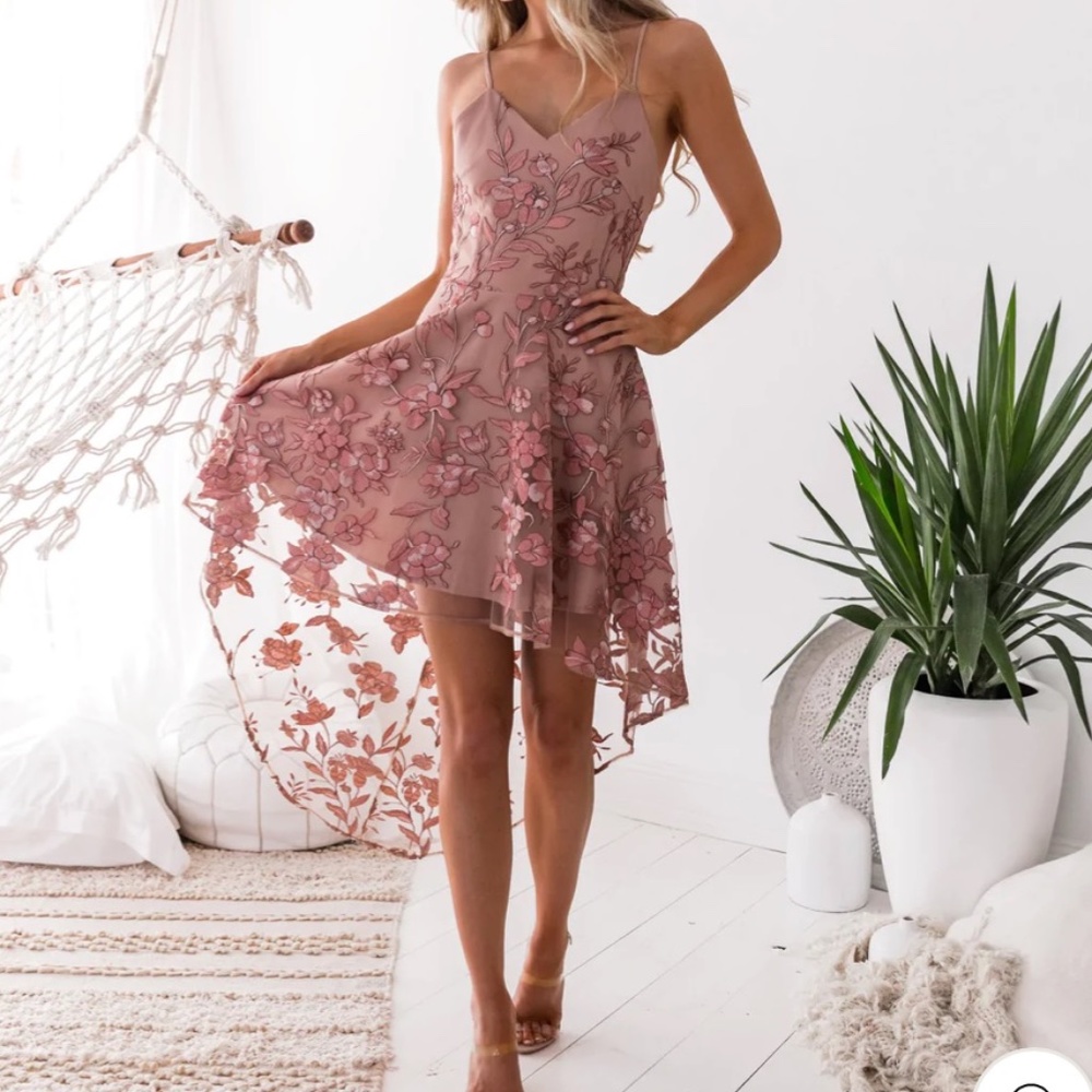 Two Sisters The Label High Low Embroidery Dress | Size 6